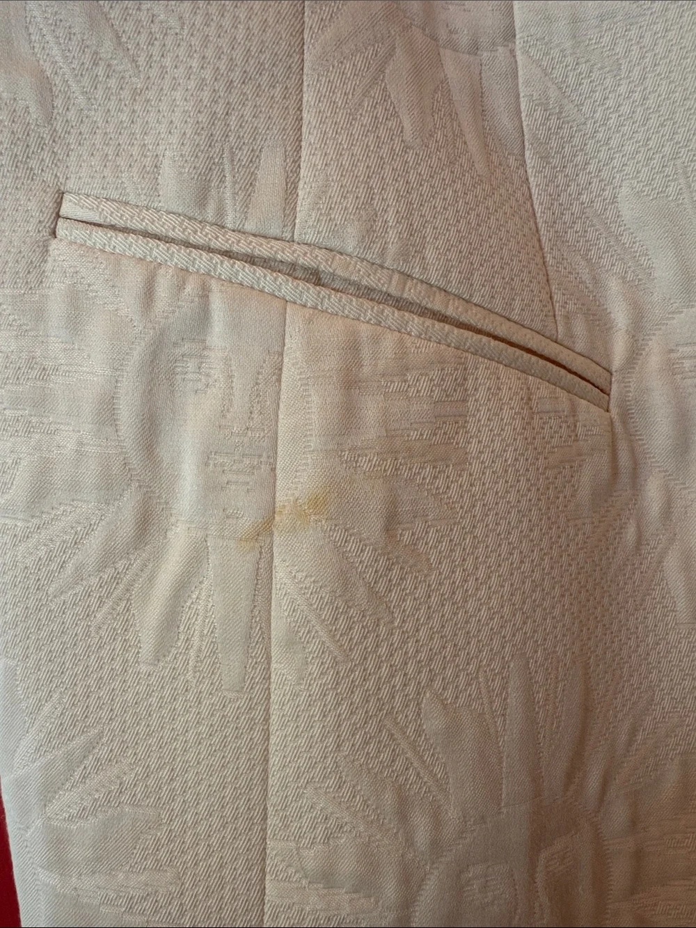 Vintage Dior Cream Textured Single-Button Blazer